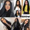 Peluca Transfronteriza Africana para Mujer, Moda Europea y Americana, Flequillo de Raya Media, Cabello Largo Liso, Peluca de Fibra Química, Fabricante de Cobertores para la Cabeza, Stock Listo al por Mayor