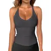 Camiseta de tirantes acanalada para mujer, estilo básico de verano, camisola sexy ajustada, camiseta de tirantes para usar como prenda exterior con cuello en V, transfronteriza europea y americana 2026