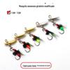 Novo Grupo de Pesca Modificado Composto Rotativo Sementes de Melão Sequins Mosquito Venenoso Mosca Gancho Linha Modificada Grupo Boca de Cavalo Faixa Branca Isca Luya