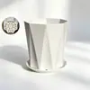 Maceta de plástico con forma de flor de diamante extragrande transfronteriza, resina engrosada y duradera, adecuada para sala de estar del hogar, estilo alto para plantas verdes en maceta