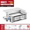 Sartén Rectangular de Acero Inoxidable para Asar Pescado para Uso Doméstico, Olla Integrada con Bandeja de Madera Comercial para Pescado para Parrilla de Barbacoa
