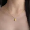 Loja de ouro com o mesmo estilo de colar gota d'água escovado em ouro areia novo estilo chinês requintado versátil corrente para clavícula amor para presente de namorada