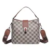 Bolso de Mano Cruzado para Mujer con Estampado de Comercio Exterior Nuevo Modelo 2025 Gran Capacidad Retro Letra Hombro Tote Bolso Cubo