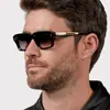 Gafas de Sol Retro Simples para Hombre Europeas y Americanas 2025 Nuevas Gafas de Sol Personalizadas con Montura Cuadrada Gafas de Sol de Forma Cóncava a la Moda