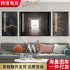 Pintura Decorativa Geométrica Sentido Tridimensional del Pasillo Silencioso Mural de Pasillo Pared de Fondo de Sofá de Sala de Estar Pintura Colgante Transfronteriza 2598