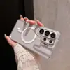 Funda magnética para teléfono con soporte para lente E2 Adecuada para Samsung S26Ultra Funda acrílica transparente S26/S25/S24