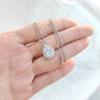 Directo de fábrica set de zirconita gota de agua personalidad moda completo de diamantes pendientes colgantes de circonita blanca joyería de boda femenina regalo