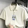 Camisa Polo Personalizada de Manga Corta con Logo Imprimible para Hombre, Algodón Puro, Nuevo Estilo de Verano, Casual de Negocios, Camiseta Holgada y Transpirable para Hombre