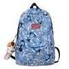 Mochila Estilo Coreano Simple Mochila Graffiti Nueva Moda Campus Pareja Gran Capacidad Bolsa de Viaje Mochila Estudiante de Secundaria