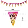 Coleção de Bandeirinhas de Desenho Animado Decoração de Festa de Aniversário de Bebê Bandeirola Bunting Suprimentos de Aniversário Arranjo de Guirlanda Banner Agora