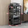 Estante amplificador multicapa doméstico espaciado ajustable soporte máquina de vesícula biliar móvil gabinete HIFI pie de altavoz audio estante