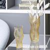 Vaso de vidro transparente em formato de gota d'água, irregular, flexível, com impressão nórdica, decoração criativa para arranjo de flores na sala de estar, design dinamarquês