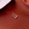 Pendientes Geométricos Sencillos y Compactos de Circonita Que No Necesitan Quitarse al Dormir, Versátiles para el Trayecto Diario, Pendientes Elegantes y de Alta Gama para Mujer