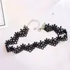 Amazon europeo y americano negro europeo y americano sexy encaje CHOKER collar gótico corto cadena para clavícula al por mayor