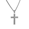 Colgante de cruz de acero inoxidable nuevo y popular entre los Estados Unidos y Europa, joyería de acero de titanio de moda para hombres que no se desvanece.