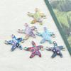 Jóias diy Acessórios Europeu e Americano Duplo Pendurado Óleo Gota Estrela do Mar Padrão Óleo Gota Liga Colar Pulseira Único Pendurado Pequeno Pingente