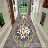 Tapete de Corredor Clássico Chinês Vento Atmosférico Tapete de Piso de Corredor de Entrada Escada Hotel Hotel Tapete de Tamanho Ajustável