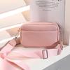 Bolso bandolera de moda transfronterizo para mujer, patrón de lichi, color sólido, PU, mochila bandolera, bolso bandolera de axila, venta al por mayor