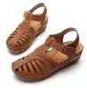 Nuevas Sandalias de Cuña con Plataforma de Suela Gruesa para Mujer de Comercio Exterior, Sandalias de Cuña con Plataforma de Suela Gruesa de Punta Abierta para Mujer de Talla Grande Transfronterizas
