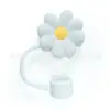 Chapéu de palha com flor colorida tampa de palha para poeira acessórios de decoração diy manga de palha plug de poeira PVC transfronteiriço