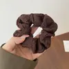 Goma para el pelo con flores de margarita Estilo coreano Scrunchie Banda para coleta de chica Goma para el pelo a cuadros
