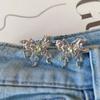 Estrella Elegante Cuatro Hombres Estrella Cintura Ajuste Artefacto Hebilla de Cintura Ajustable Jeans de Moda Botón de Cintura Fija