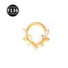 Nuevo 2024 anillo nasal con borla de aleación de titanio G23 anillo para el hueso de la oreja anillo nasal tallado joyería para perforación explosiva