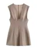 Nuevo Vestido Corto Rayado de Primavera 2026 para Mujer, sin Mangas, Cuello en V, Ceñido a la Cintura, Corte Delgado, Estilo Europeo y Americano