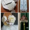 Borla Xiabei Collar de Perlas Hanfu Qipao Cinta Tejida con Cuentas DIY Encaje Bordado Pesado Accesorios Cortina de Cuentas Puños con Cuentas