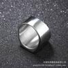 Anel Quadrado Liso de Aço Inoxidável Mais Vendido Anel da Moda Masculina Personalizável Anel Quadrado Simples Geométrico