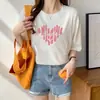 Ropa de lactancia de manga corta Camiseta de mujer embarazada ropa de lactancia de verano Camiseta para uso exterior de medio manga ropa posparto de primavera y verano