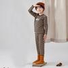 Trajes Térmicos Infantis Outono e Inverno Cor Lisa Tamanhos Pequeno e Médio Roupas Infantis Meninos e Meninas Roupa Íntima Algodão Lycra Roupas de Outono Roupa de Dormir Roupa para Casa