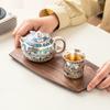 Tetera Xishi chapada en plata 999 de fábrica Taotie Tetera Tetera Tetera Individual Té de Lujo Ligero de Alta Gama Juego de Té Kung Fu Individual Grande