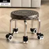 Banqueta Baixa Doméstica com Rodízios Giratórios, Banquinho Pequeno para Crianças Aprendendo a Andar, Banqueta para Manicure e Costura, Banquinho Pequeno