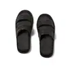 Pantuflas Abiertas de Tejido de Color Sólido con Doble Raya para Mujer, Pantuflas de Tela para el Hogar con Tacto de Alta Calidad, Pantuflas para Mujer Estilo Europeo y Americano