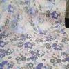 Tecido Jacquard Tingido em Fio Brocado Gradiente Roxo de Alta Precisão Novo Vestido Chinês Cheongsam Hanfu Tecido para Bolsa