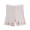Leggings de Verano de Tres Puntos, Pantalones Cortos de Seguridad Anti-Exposición para Mujer con Ondas de Agua de Seda, Shorts Transpirables que No se Enrollan