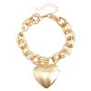 Joyería transfronteriza europea y americana, collar con colgante de corazón de melocotón grande, cadena gruesa hueca de viento frío, nicho de amor exagerado