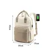 Mochila Casual Transfronteriza para Mujer de Alto Nivel, Alta Capacidad, Almacenamiento Multifuncional, Repelente al Agua, Mochila para Computadora Multiescena