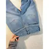 Calça Jeans Reta Skinny Azul Claro para Mulheres, Novo Estilo Outono e Inverno 2025, Cintura Alta, Emagrecedora, Calça Pantalona Solta