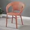 Cadeira de Rattan para Varanda para Lazer, Tomar Chá, com Encosto Espesso, Adequada para Uso Doméstico, Idosos, Pátio, Cadeira de Rattan Trançado para Exterior
