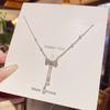 Elegante Collar de Acero de Titanio para Mujer, No se Desvanece, Versátil, Colgante de Alta Gama, Diseño de Nicho de Lujo Ligero, Cadena para Clavícula, Accesorios Transfronterizos