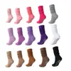 Calcetines de yoga de tubo largo, calcetines de algodón, calcetines largos de rizo, calcetines antideslizantes de fitness Pilates para mujer, suelas engrosadas, calcetines deportivos unisex