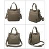 Bolsa de Lona de Algodón de Color Puro Estilo Coreano Personalizada por el Fabricante Bolso de Mano Simple de Alta Gama Retro Versátil Bolsa Cruzada Forestal