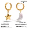 Brincos Pingente de Pérola em Aço Inoxidável 18K Europeus e Americanos Wanxing Moda Clássico Barroco Acessórios de Joalheria Venda Quente Transfronteiriça
