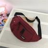 Marca da Moda Estilo Japonês Bolsa de Peito Masculina Ins Bolsa de Ombro Simples Bolsa de Cintura Mochila Bolsa de Ombro Pequena Tecido Estudante Transversal Versátil