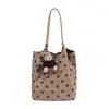 Bolsa Tote de Camurça com Bolinhas Estilo Balde Feminina Chegada Nova Outono 2026 Grande Capacidade Ombro Único de Mão Bolsa para Trabalho Casual