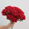 Ventas Directas de Fábrica Mayorista Palo Retorcido Rosa Terminada DIY Flor Eterna Tallo Único Flor Artificial Roja Festival Qixi Preventa