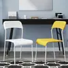 Cadeira Plástico Adulto Doméstica Moderna Simples Cadeira de Jantar Nórdica Simples Preguiçosa Treinamento Lazer Estudante Cadeira com Encosto Banqueta