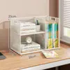 Estantería de escritorio, organizador por materia, estante de almacenamiento multicapa para escritorios de oficina, estante pequeño simple para escritorios de estudiantes